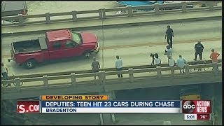 Bradenton teenager causes 23 crashes after stealing truck