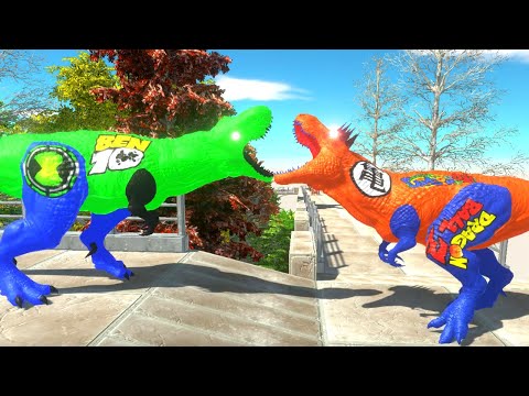 BEN 10 T REX vs GOKU FLOREST DEATH CLIMB - Animal Revolt Battle Simulator