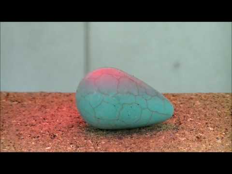 Heating, melting and vitrification of rocks series 47　Turquoise　【Non touch high temp  Heat tech Co ,