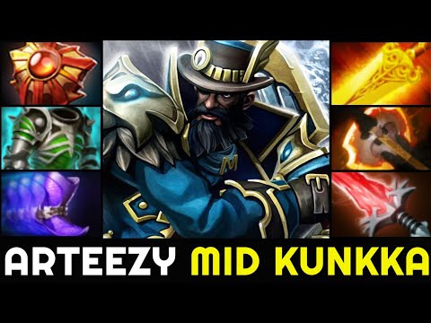 ARTEEZY Mid Kunkka Solar Crest First Item - New Meta or Situational Build 7.27 Dota 2