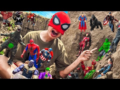 Real-Life Spider-Man’s Daring Rescue! Marvel Heroes & King Kong Trapped in Deep Pit #marvel