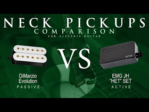 DiMarzio EVOLUTION vs EMG JH HET SET - Neck Guitar Pickup Comparison Tone Demo
