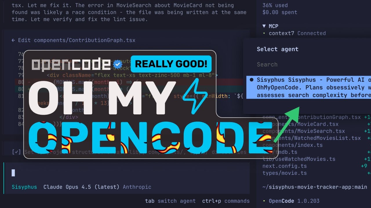 Oh My OpenCode (5 SUPER Agent/MCP/Prompt Config): This makes OPENCODE - A BEAST! REALLY GOOD Agents