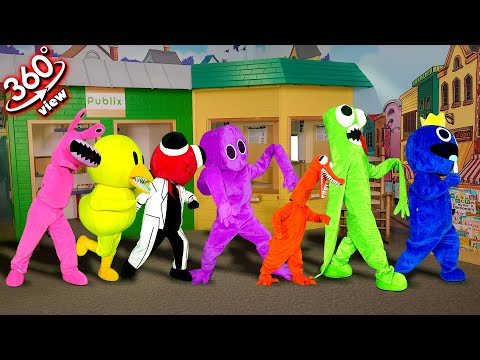 VR 360° NEW Rainbow Friends VS Garten of Banban In Real Life 🎶 FNF' (Roblox Rainbow Friends)