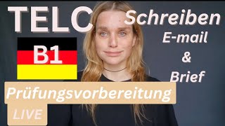 📌 TELC B1 – E-Mail + Brief schreiben | Live Vorbereitung für die schri