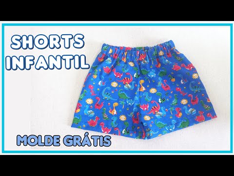 Como fazer shorts infantil passo a passo com molde grátis e fácil