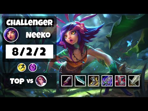 Neeko vs Fiora OCE Challenger TOP (8/2/2) - v11.16