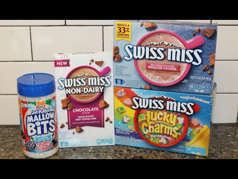 Kraft Jet-Puffed Mallow Bits,Swiss Miss Hot Cocoa NonDairy,Reduced Calorie,Lucky Charms Marshmallows