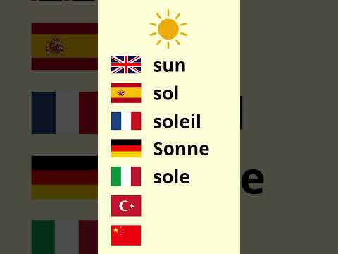 Polyglot | How to say SUN in 7 different languages | #polyglot #learning #languages