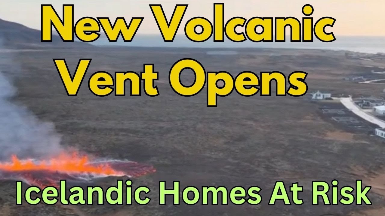 Amazing Drone Video With Geologist of New Volcanic Vent Opening Near Icelandic Homes