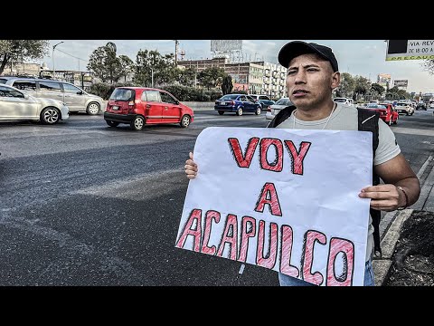 Viajando con solo $5 pesos a Acapulco ☀️ (Pidiendo Ride) Parte 1 | Yulay