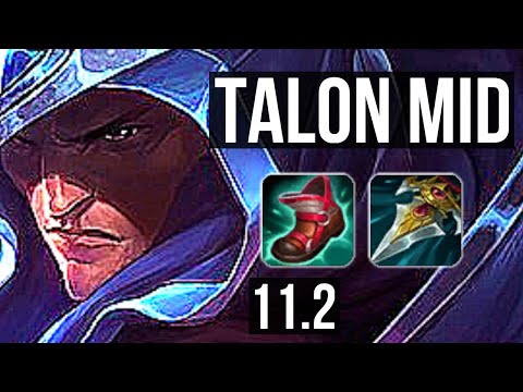 TALON vs PANTHEON (MID) | Rank 1 Talon, 7/0/7, Godlike, 300+ games, Rank 15 | KR Challenger | v11.2