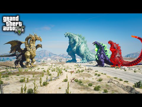 Shin Godzilla, Super Godzilla vs. Kaiser King Ghidorah, New Godzilla Earth ( GTA V Mods )