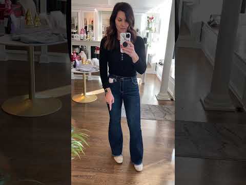 Dark Wash Flare Jeans Try-On!