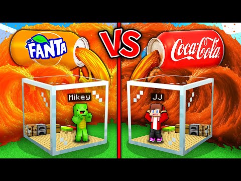 Mikey and JJ GLASS BUNKER vs FANTA & COCA COLA Doomsday Survival Battle in Minecraft ! (Maizen)