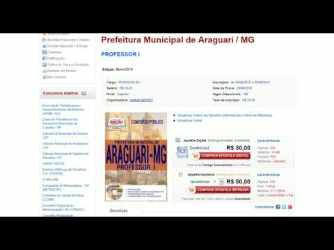 Concurso público da Prefeitura Municipal de Araguari, para o cargo de Professor I