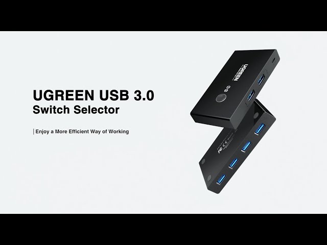 UGREEN USB 3.0 Switch Selector | 4 Port 2 Computers Switcher Adapter for PC
