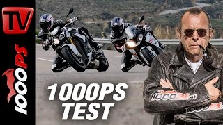 1000PS Test - BMW S 1000 R vs S 1000 RR 2017  Supe