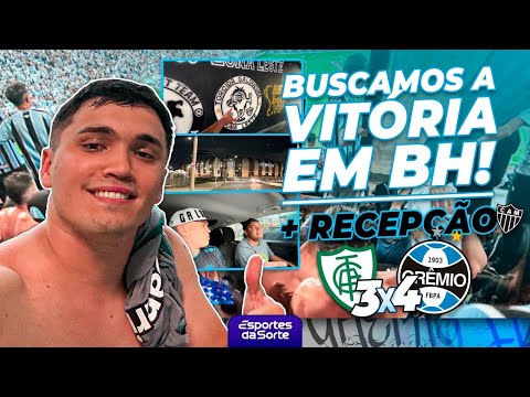 AMÉRICA-MG 3x4 GRÊMIO - VENCEMOS EM BH! RECEPÇÃO DOS IRMÃOS DO GALO!