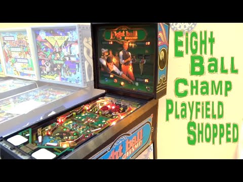 Playfield Teardown and Cleaning A Bally 1985 Eight Ball Champ Pinball Machine - Great Condition!
