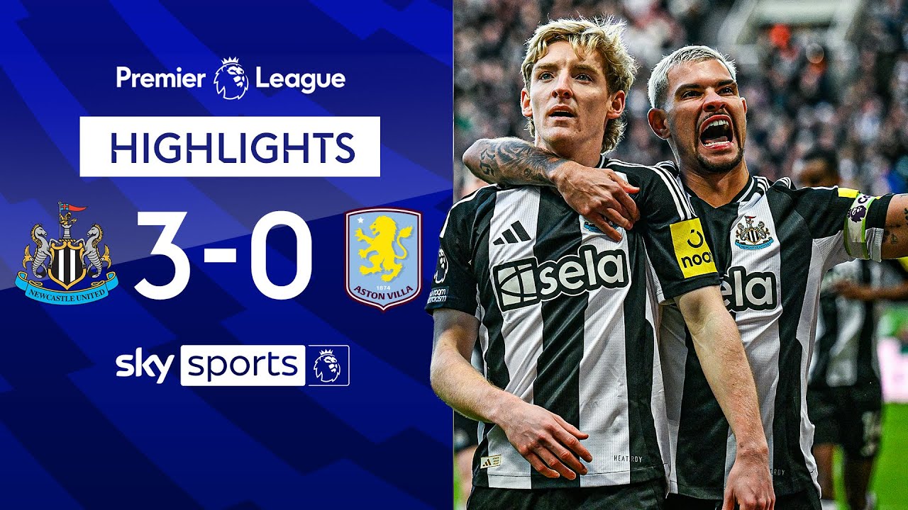 Newcastle cruise to win after Duran sees RED 🟥 | Newcastle 3-0 Aston Villa | EPL Highlights