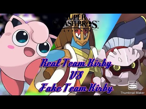 SSBU - Real Team Kirby vs Fake Team Kirby