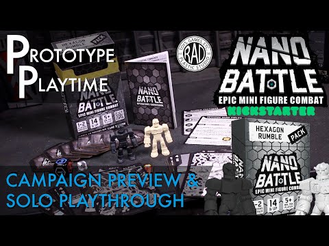 Nano Battle Kickstarter Prototype (with Solo Gameplay) - Prototype Playtime