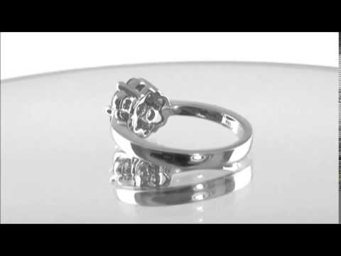 1ct Diamond Cluster Ring set in 18ct White Gold