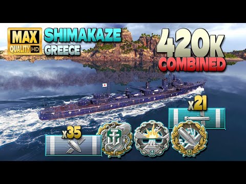 Destroyer Shimakaze: Huge 420k combined damage - World of Warships