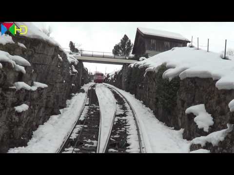 Führerstandsmitfahrt auf der Treib-Seelisberg-Bahn Bergfahrt [HD]