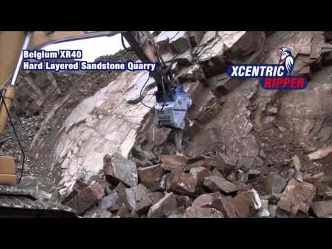Belgium XR40 - Hard Layered Sandstone Quarry - Xcentric Ripper XR40