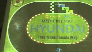 Interactive Projection System in Shopping Mall. Racing Game.
