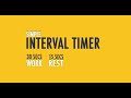Interval timer 30 seconds 15 second rest