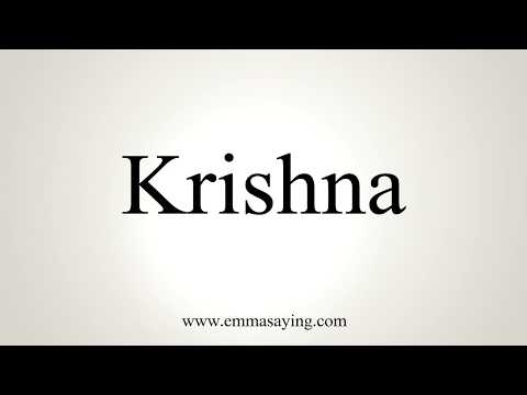 How To Pronounce Krishna