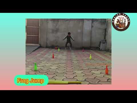 Frog Jump Funny Exercise for Children,Fun and Joy