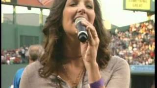 Ashley Gearing performs National Anthem for Boston Red Soxs