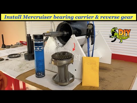 Install Mercruiser lower unit bearing carrier and reverse gear - DIY