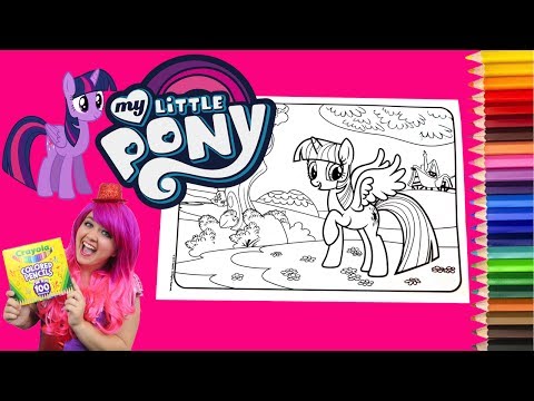 Coloring Twilight Sparkle My Little Pony Coloring Book Page Colored Pencil | KiMMi THE CLOWN Video