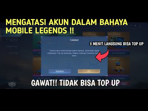 How to overcome not being able to top up in Mobile legends || Account in danger!