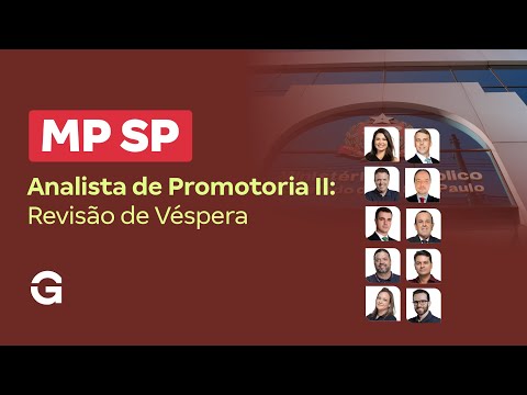 Concurso MP SP | Revisão de Véspera: Analista de Promotoria II