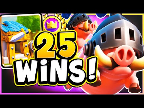 25 WINS in GLOBAL TOURNAMENT with NEW ROYAL HOG DECK! - CLASH ROYALE