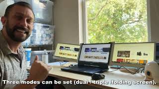 Review LIMINK S19 14 Inch Triple Portable Monitor Screen Extender 15-17" Laptop, FHD 1080P Dual