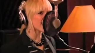 Ashlee Simpson recording Surrender (Demo) in Studio