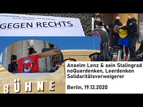 Anselm Lenz & sein Stalingrad am 19.12.2020, Rosa Luxemburg Platz in Berlin #b1912 - Funny Antifa