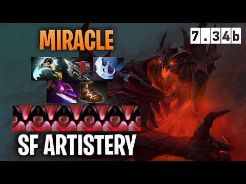 Miracle Mid Shadow Fiend - Dota 2 Pro Immortal Shadow Fiend Gameplay 7.34b