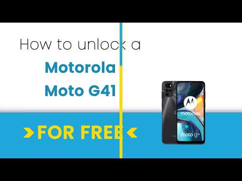 Unlock Motorola Moto G41 by code
