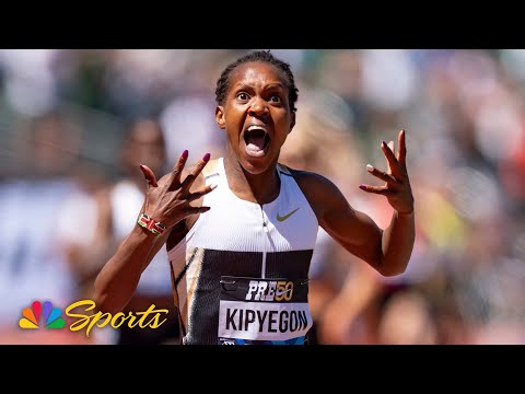 Faith Kipyegon breaks her OWN WORLD RECORD in women's 1500m at Prefontaine Classic | NBC Sports