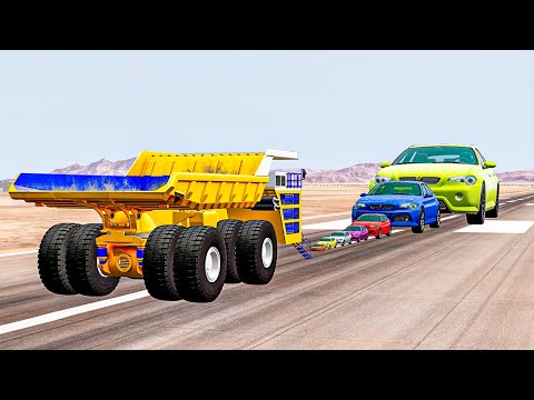 Giant Belaz vs Small And Giant Cars | BeamNG.Drive
