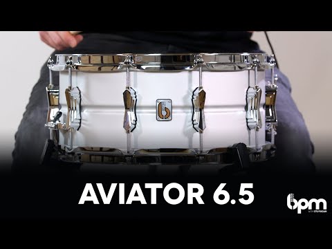 British Drum Company Aviator 14x6.5" 10-Lug Seamless Aluminum Snare Drum. New with Full Warranty! image 6