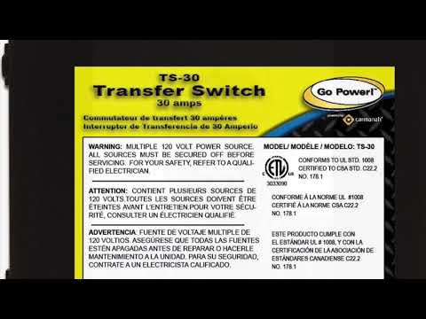 How to install GoPower TS-30 automatic transfer switch on a 2020 Sunseeker 2550 RV